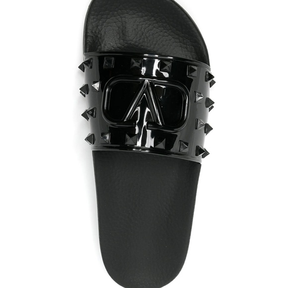 Valentino Men's Black Studded Slides - Picture 1 of 4